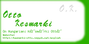 otto kesmarki business card